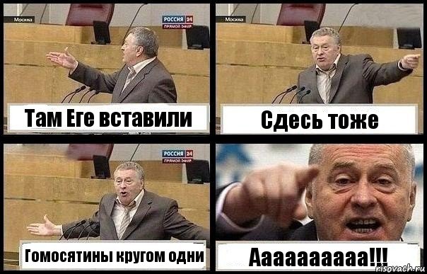 Там Еге вставили Сдесь тоже Гомосятины кругом одни Аааааааааа!!!, Комикс с Жириновским