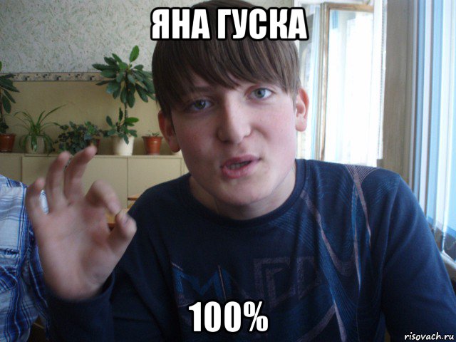 яна гуска 100%, Мем stevaner