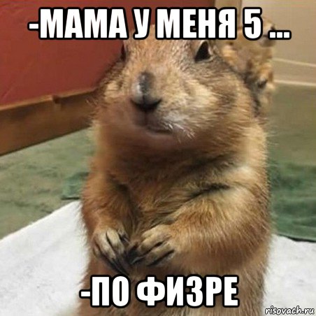 -мама у меня 5 ... -по физре