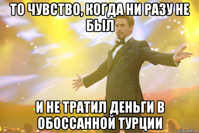 то чувство, когда ни разу не был и не тратил деньги в обоссанной турции, Мем Тони Старк (Роберт Дауни младший)