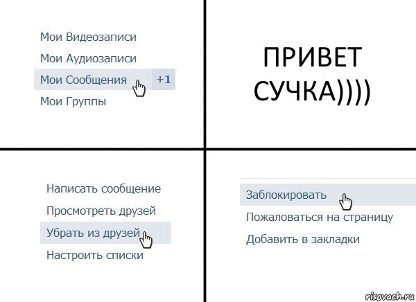 ПРИВЕТ СУЧКА)))), Комикс  Удалить из друзей