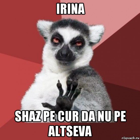 irina shaz pe cur da nu pe altseva, Мем Узбагойзя