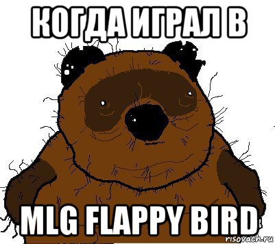 когда играл в mlg flappy bird, Мем  Винни збс