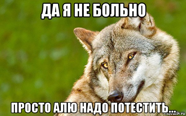 да я не больно просто алю надо потестить..., Мем   Volf