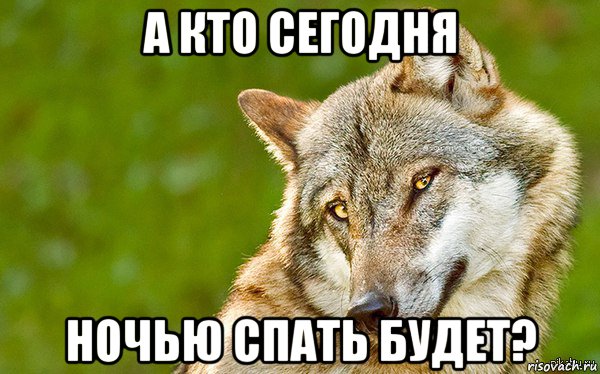 а кто сегодня ночью спать будет?