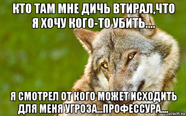 кто там мне дичь втирал,что я хочу кого-то убить.... я смотрел от кого может исходить для меня угроза...профессура....