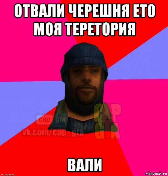 отвали черешня ето моя теретория вали, Мем   Бомжcapgta