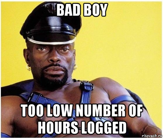 bad boy too low number of hours logged, Мем Черный властелин