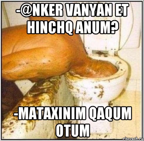 -@nker vanyan et hinchq anum? -mataxinim qaqum otum, Мем Дайвер