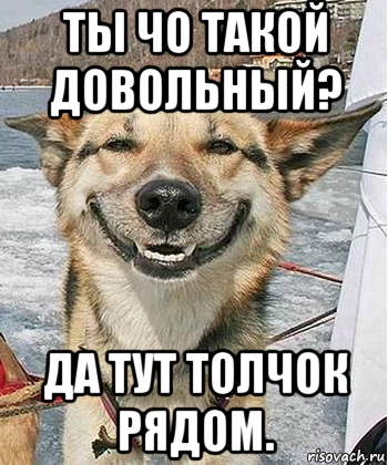 ты чо такой довольный? да тут толчок рядом.