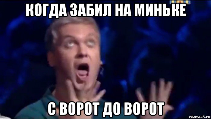 когда забил на миньке с ворот до ворот, Мем  Это ШЕДЕВР