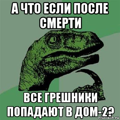 а что если после смерти все грешники попадают в дом-2?, Мем Филосораптор