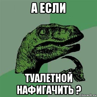 а если туалетной нафигачить ?, Мем Филосораптор