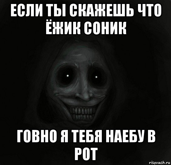 если ты скажешь что ёжик соник говно я тебя наебу в рот, Мем Ночной гость