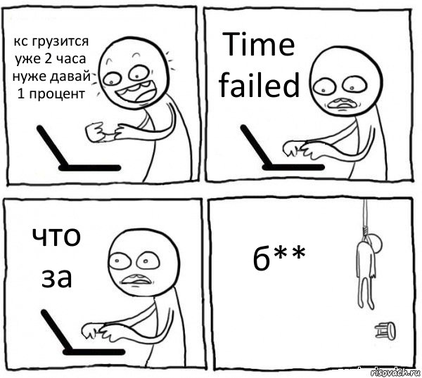 кс грузится уже 2 часа нуже давай 1 процент Time failed что за б**, Комикс интернет убивает