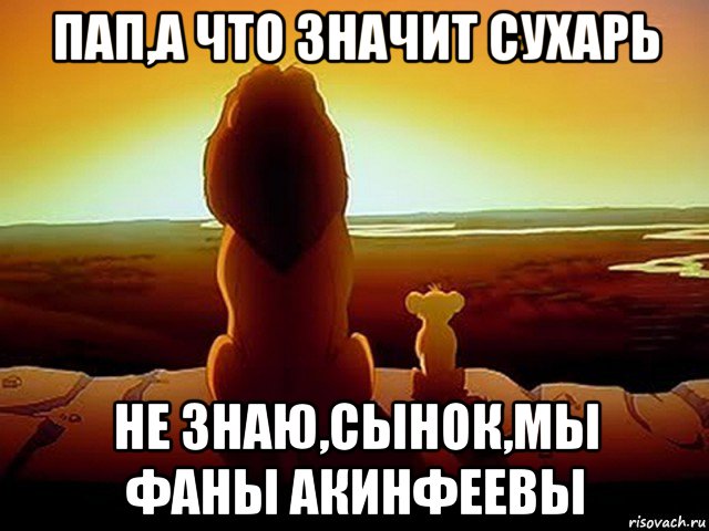 пап,а что значит сухарь не знаю,сынок,мы фаны акинфеевы