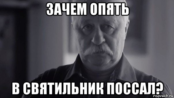 зачем опять в святильник поссал?, Мем Не огорчай Леонида Аркадьевича