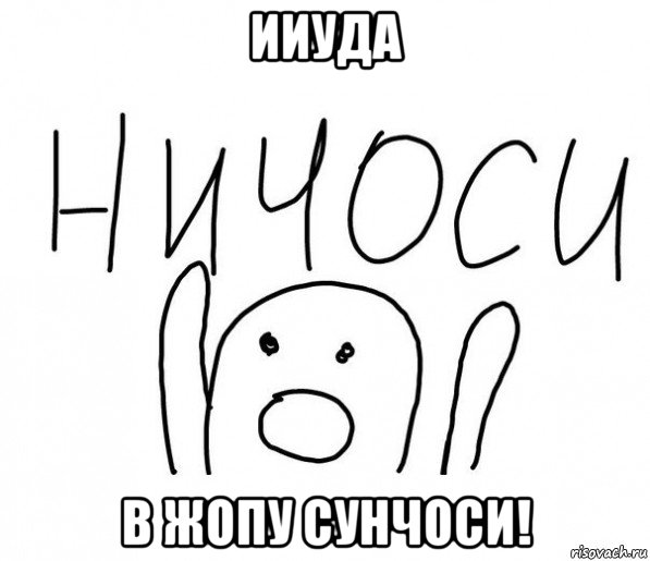 ииуда в жопу сунчоси!, Мем  Ничоси