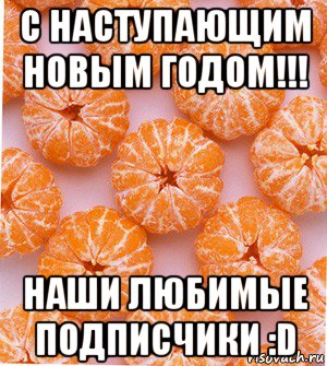 с наступающим новым годом!!! наши любимые подписчики :d