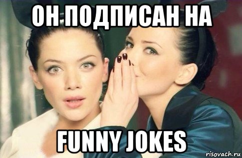 он подписан на funny jokes, Мем  Он