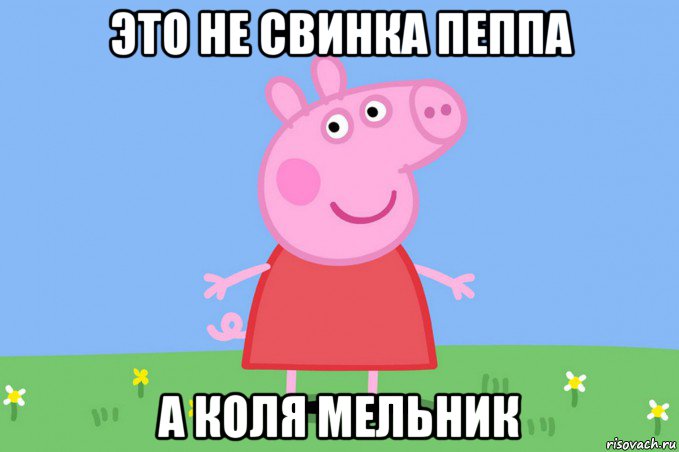 это не свинка пеппа а коля мельник, Мем Пеппа