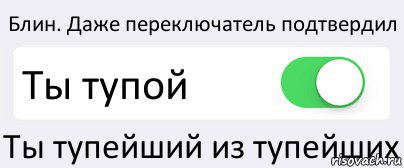 Блин. Даже переключатель подтвердил Ты тупой Ты тупейший из тупейших, Комикс Переключатель