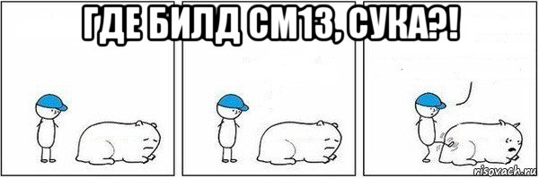 где билд cm13, сука?! , Мем Пинок