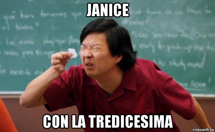 janice con la tredicesima