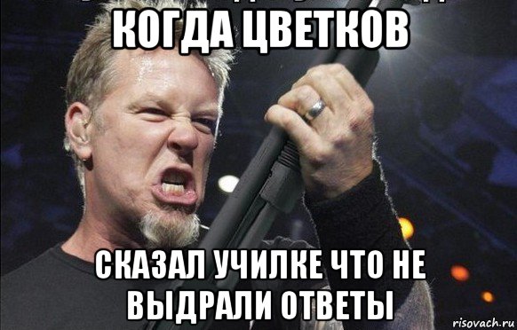 когда цветков сказал училке что не выдрали ответы, Мем То чувство когда