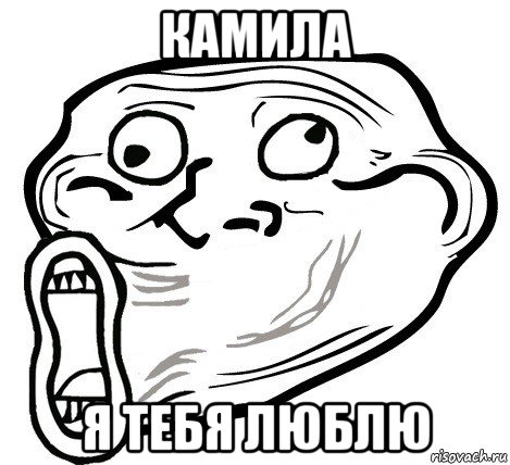 камила я тебя люблю, Мем  Trollface LOL