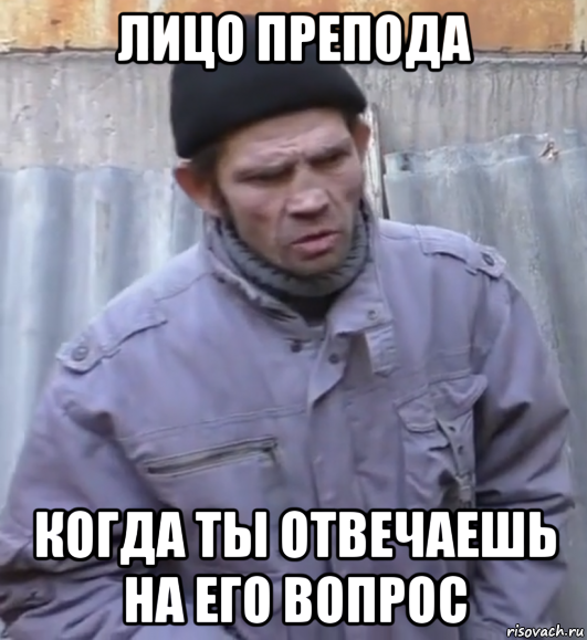 лицо препода когда ты отвечаешь на его вопрос, Мем  Ты втираешь мне какую то дичь