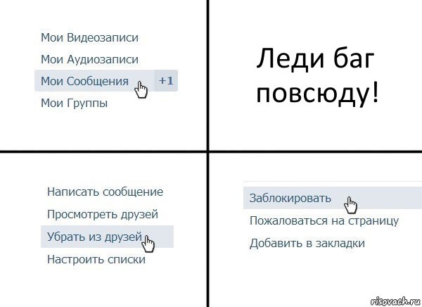 Леди баг повсюду!, Комикс  Удалить из друзей