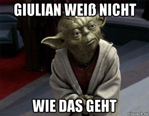 giulian weiß nicht wie das geht, Мем  Йода Майстер