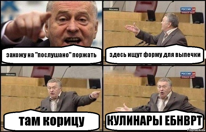 захожу на "послушано" поржать здесь ищут форму для выпечки там корицу КУЛИНАРЫ ЕБНВРТ, Комикс Жириновский