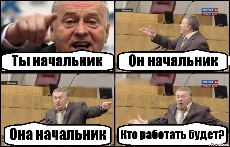 Ты начальник Он начальник Она начальник Кто работать будет?, Комикс Жириновский