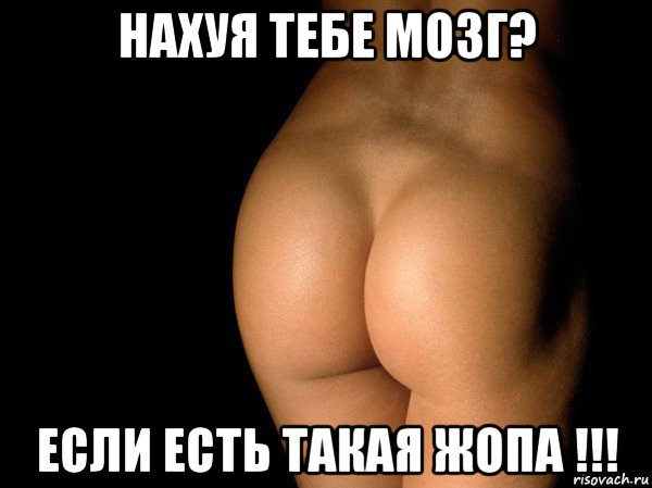 нахуя тебе мозг? если есть такая жопа !!!, Мем жопа