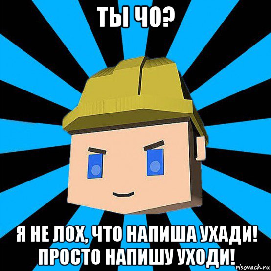 ты чо? я не лох, что напиша ухади! просто напишу уходи!, Мем ЗЛОЙ КОПАТЕЛЬ