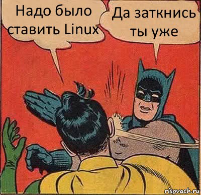 Надо было ставить Linux Да заткнись ты уже, Комикс   Бетмен и Робин