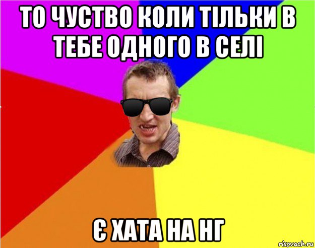 то чуство коли тільки в тебе одного в селі є хата на нг, Мем Чьоткий двiж