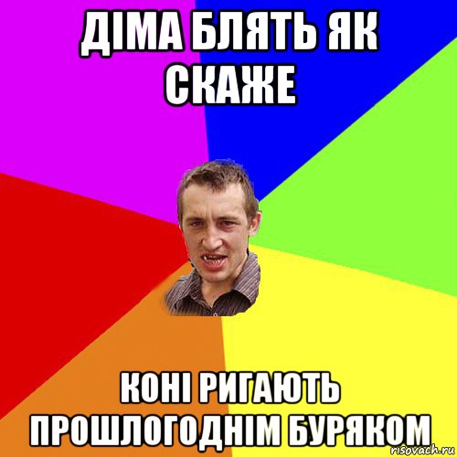 діма блять як скаже коні ригають прошлогоднім буряком, Мем Чоткий паца