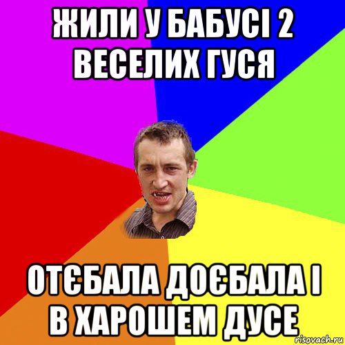 жили у бабусі 2 веселих гуся отєбала доєбала і в харошем дусе, Мем Чоткий паца