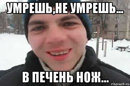 умрешь,не умрешь... в печень нож..., Мем Чувак это рэпчик