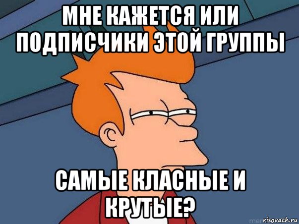 мне кажется или подписчики этой группы самые класные и крутые?, Мем  Фрай (мне кажется или)