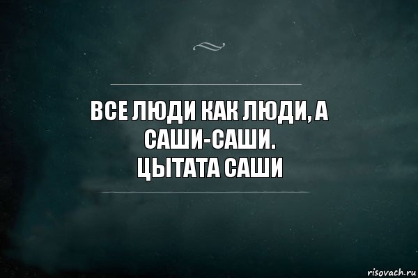 Все люди как люди, а Саши-Саши.
цытата Саши, Комикс Игра Слов