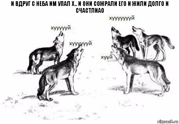 И вдруг с неба им упал х.. и они сожрали его и жили долго и счастлиао, Комикс Когда хочешь