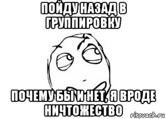 пойду назад в группировку почему бы и нет, я вроде ничтожество, Мем Мне кажется или