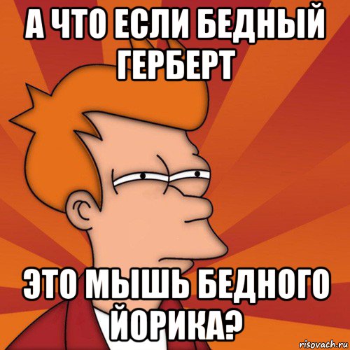 а что если бедный герберт это мышь бедного йорика?, Мем Мне кажется или (Фрай Футурама)