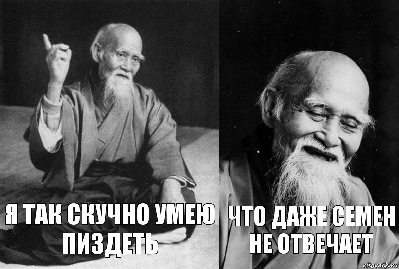 я так скучно умею пиздеть что даже Семен не отвечает, Комикс Мудрец-монах (2 зоны)