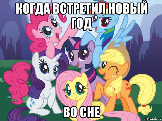 когда встретил новый год во сне, Мем My little pony