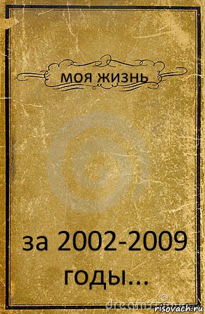 моя жизнь за 2002-2009 годы..., Комикс обложка книги